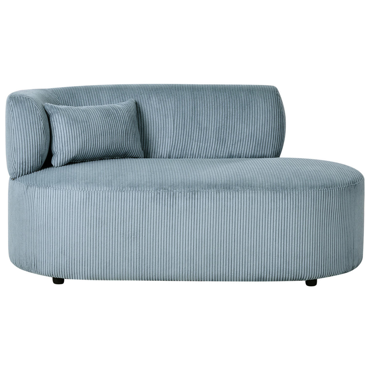 CHAISELONGUE-LINKSSEITIGE Cord Blau Vanvey - Blau/Schwarz, Textil (147/73/78cm) - Beliani