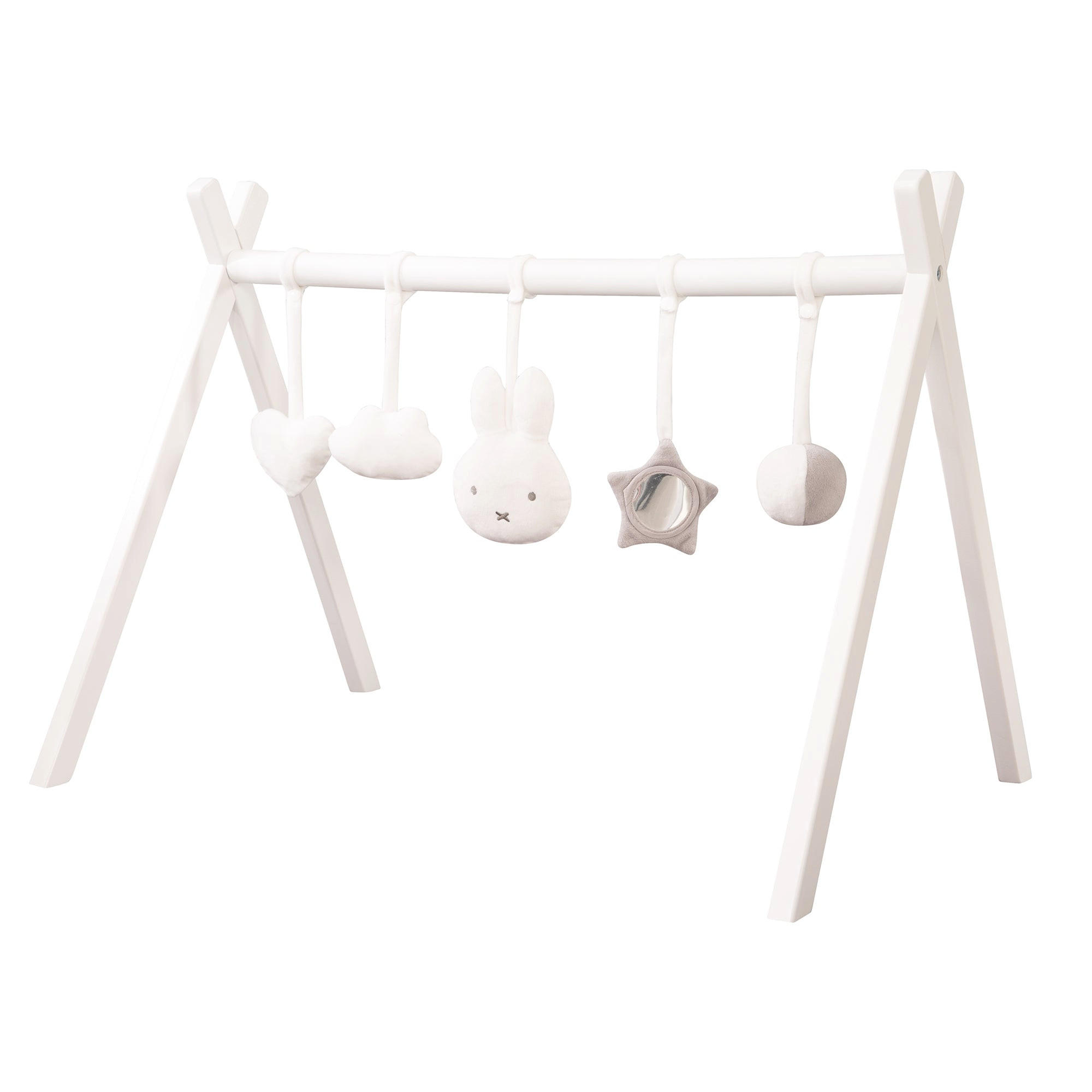 SPIELTRAPEZ mit Anhängerset Miffy - Weiß, Holz (70/52/50cm) - Roba