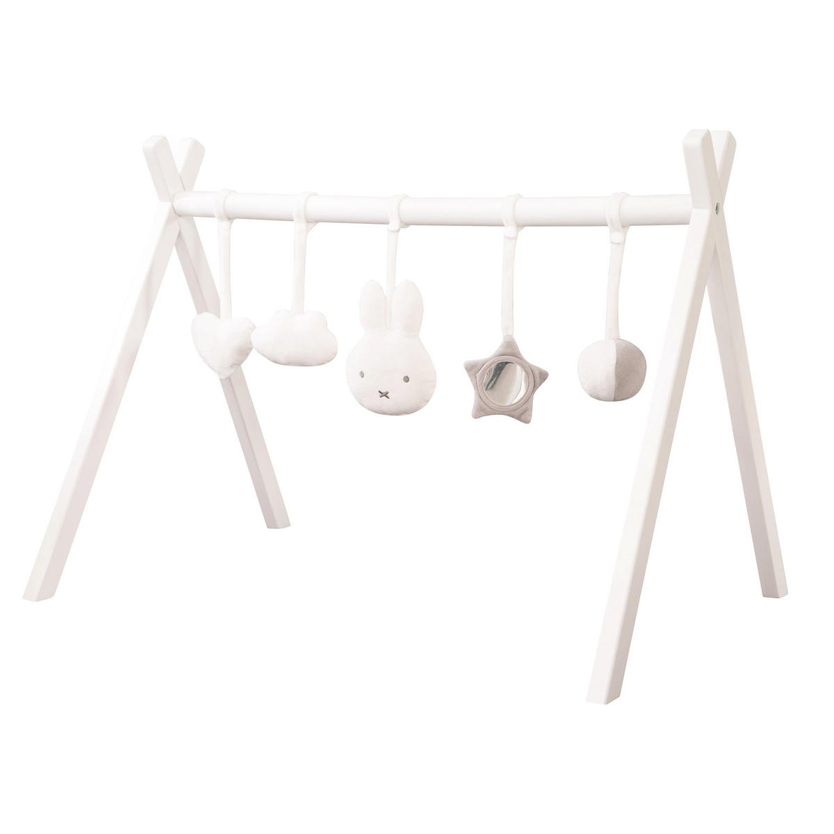 SPIELTRAPEZ mit Anhängerset Miffy - Weiß, Holz (70/52/50cm) - Roba