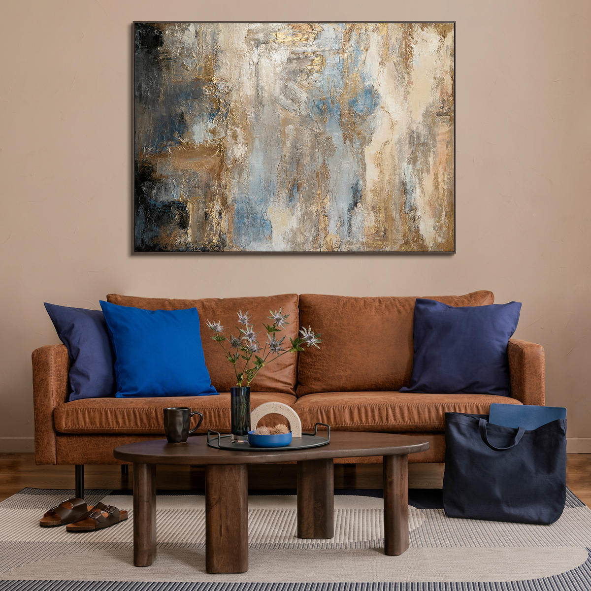 GEMÄLDE Glanz und Eleganz II Schattenfugenrahmen Grau 120x80 cm - Grau, Holz (120/80cm) - YS-art gallery