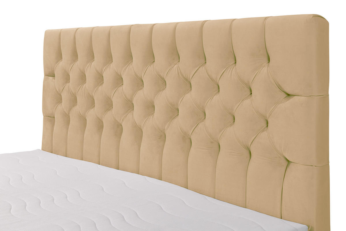 BOXSPRINGBETT LAVIDO mit Topper und Bettkasten, Beige, 200x200 cm - Beige, Textil (200/200cm) - KS Home Concept