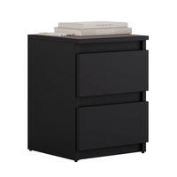 NACHTTISCH HANA M2 Schwarz matt - Schwarz, Holzwerkstoff (30/40/30cm) - Lookway