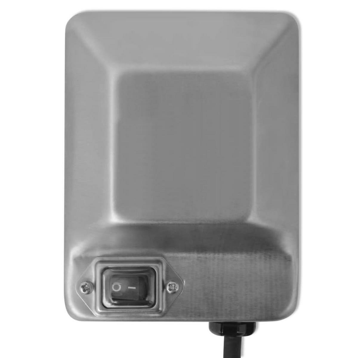GRILLSPIESSMOTOR Edelstahl 4 W - Silberfarben, Metall (67/123/93cm) - vidaXL