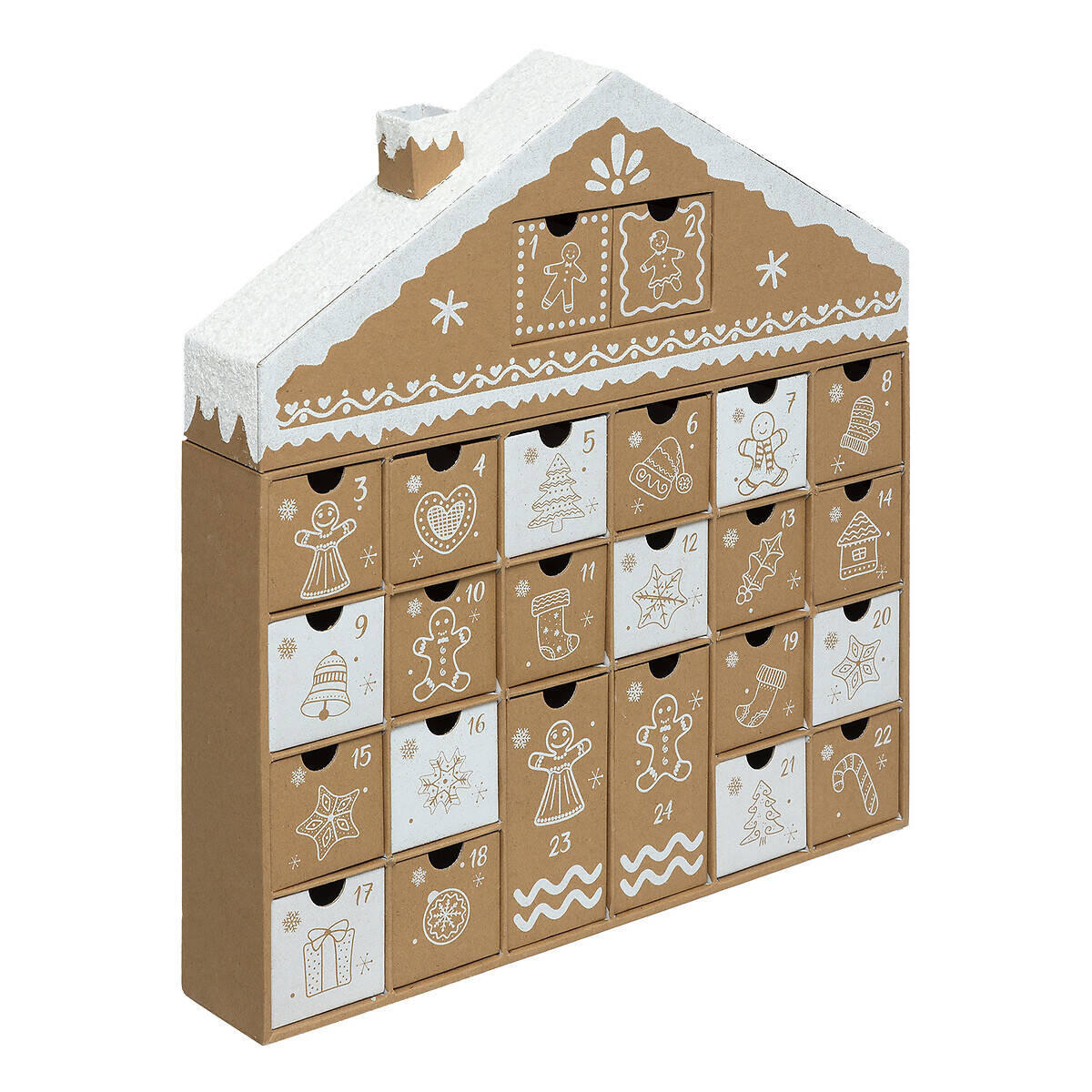ADVENTSKALENDER 38/41 cm - Beige, Karton (6.4/41/38.8cm) - Atmosphera Createur d´interieur