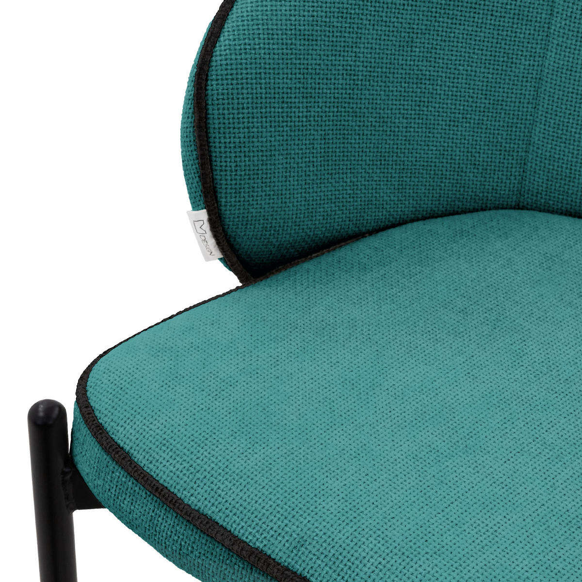 ESSZIMMERSTÜHLE 2er Set Petrol - Petrol/Schwarz, Textil/Metall (60/75/59cm) - ML-DESIGN