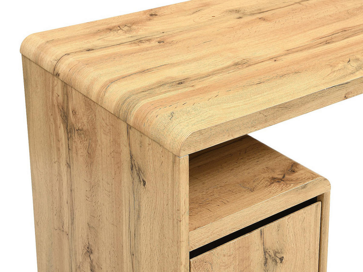 SCHREIBTISCH - 140 cm x 60 cm - holz - schwarz, naturfarben hell Serguei - Schwarz/Naturfarben, Holz (140/60/76cm) - Vente-Unique