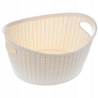 KUNSTSTOFFKORB 9L, Creme - Creme, Kunststoff (25/29cm) - KADAX