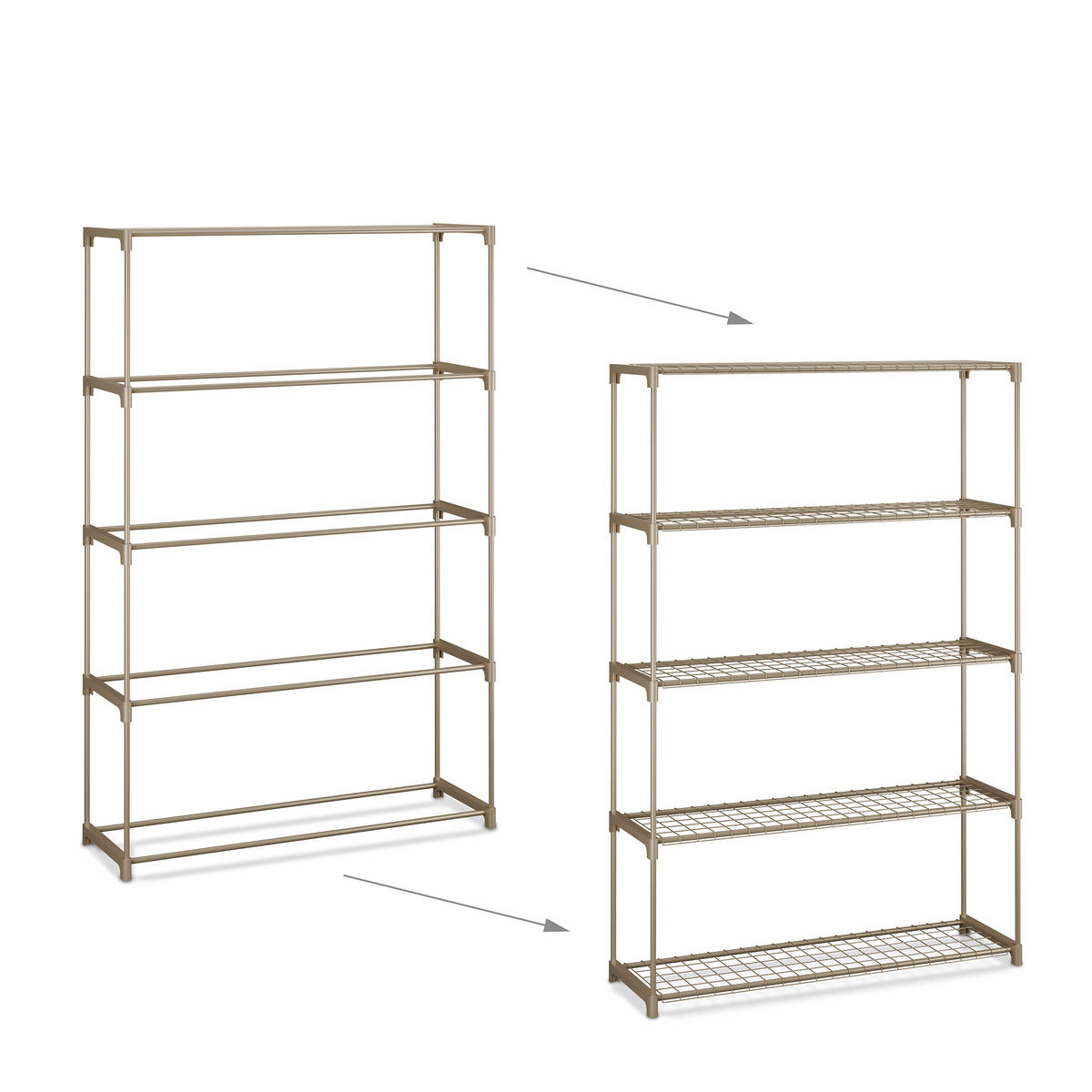 BLUMENREGAL - Braun, Kunststoff/Metall (91/140/28cm) - Relaxdays