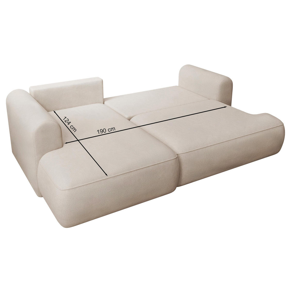 ECKSOFA Ovo Mini Hellgrau links - Hellgrau/Schwarz, Kunststoff/Textil (238/156cm) - Selsey