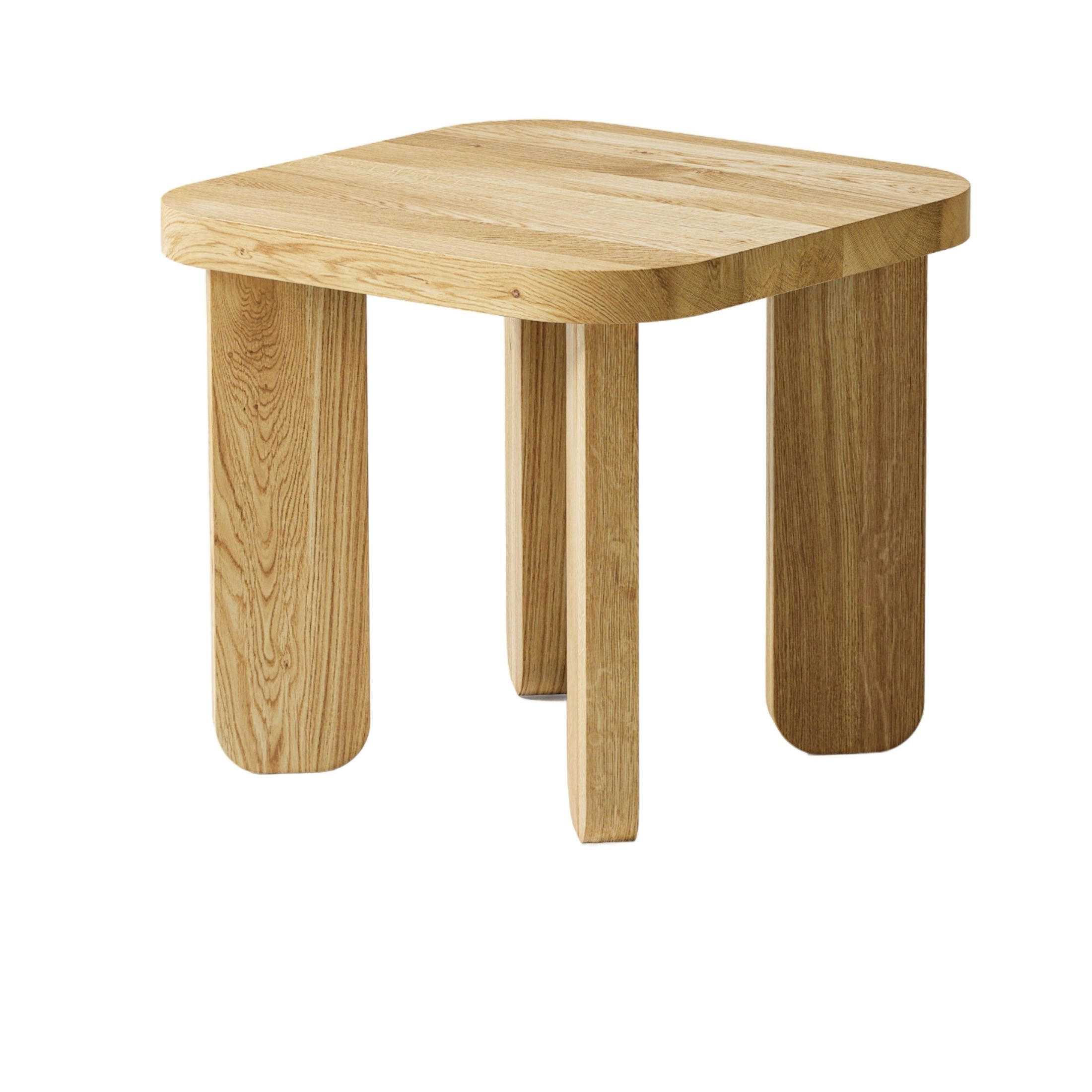 COUCHTISCH Eichenholz vollmassiv quadratisch Naturbelassenen 70/70/45 - Naturfarben, Holz (70/70/45cm)