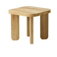 COUCHTISCH Eichenholz vollmassiv quadratisch Naturbelassenen 70/70/45 - Naturfarben, Holz (70/70/45cm)