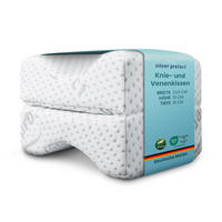 KNIEKISSEN Memory-Schaum viscoelastisch 25x19x7,5 cm - Weiß, Textil (19/25cm) - Bestlivings