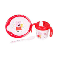 BABYGESCHIRR Peppa Pig bunt 3er Set - Multicolor, Kunststoff (1/1/1cm)