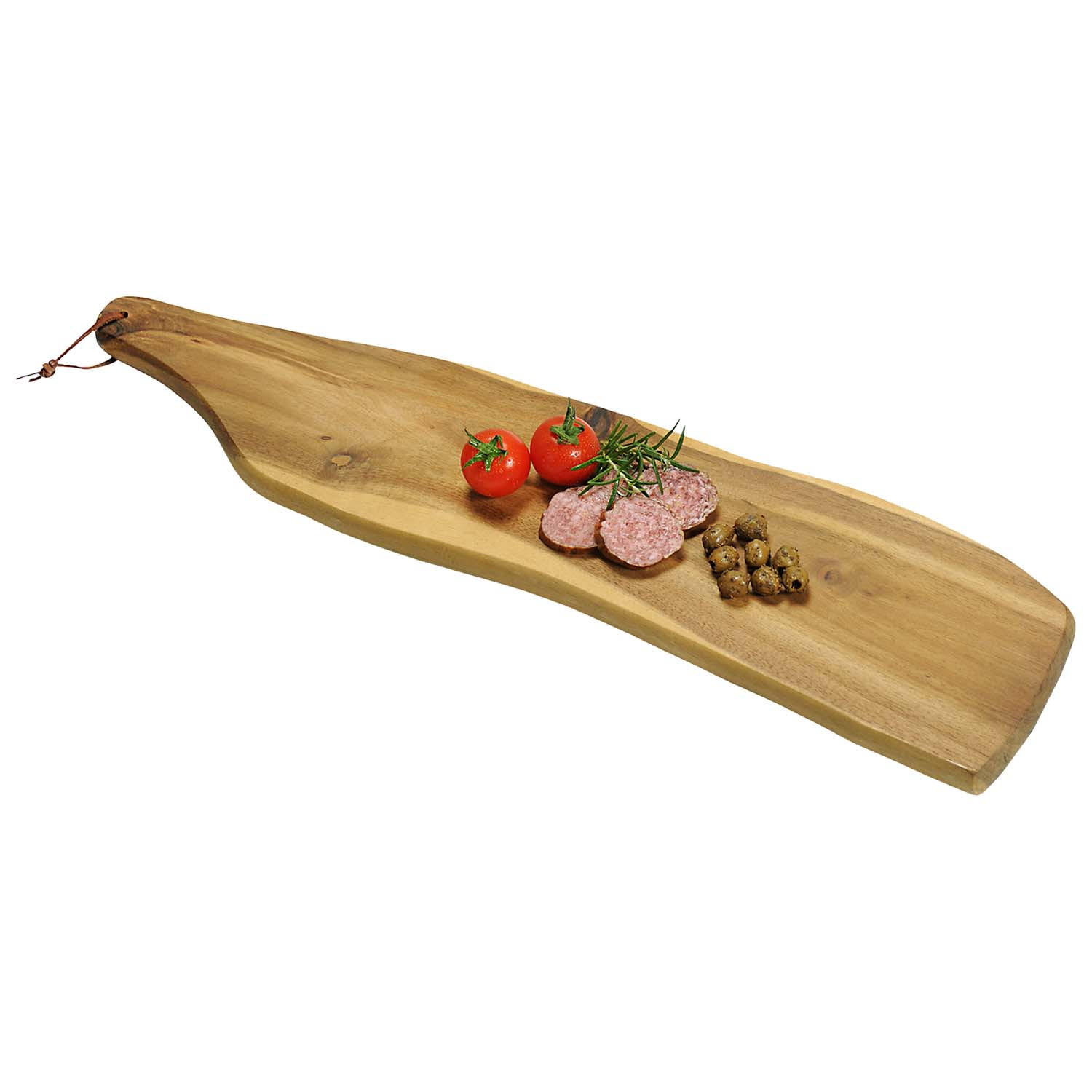 SERVIERBRETTER mit Tragegriff, 5 Stück, Akazienholz - Naturfarben, Holz (21/85cm) - Kesper