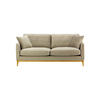 DREISITZER-SOFA Linara-Velluto 3 - Beige, Holz/Textil (201/91/95cm)