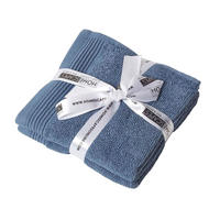 SEIFTUCH Excellence 2er-Set denimblau 30/30 cm - Blau, Textil (30/30cm) - Homescapes