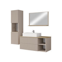 BADMÖBEL-SET Kertos Rillen II - Sandfarben, Holzwerkstoff (100/57/45cm) - MIRJAN24