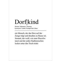 BILD 29x41 cm Dorfkind Definition Typografie - Weiß, Holzwerkstoff (29/41/2cm) - artissimo