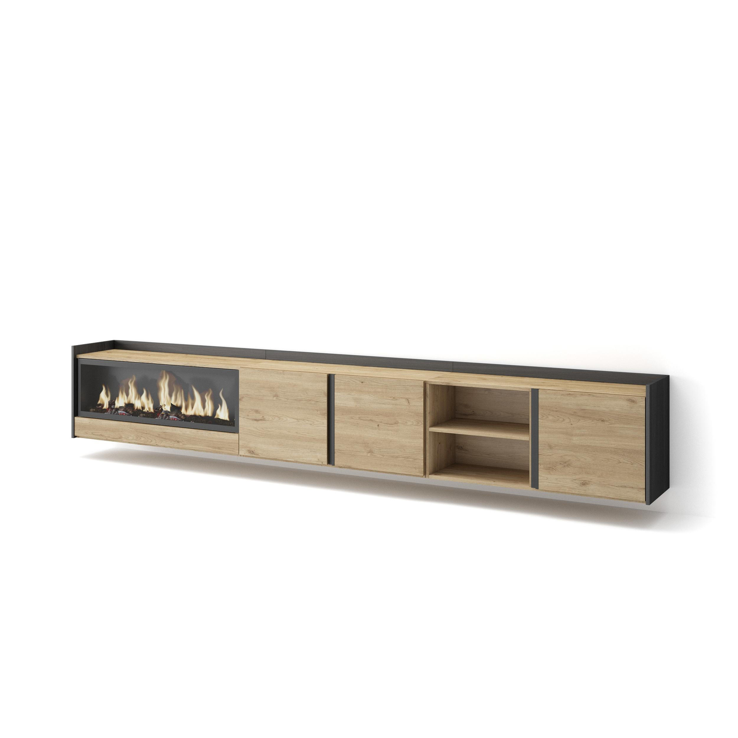 Skraut Home Lowboard, Eiche 315x50x35 cm