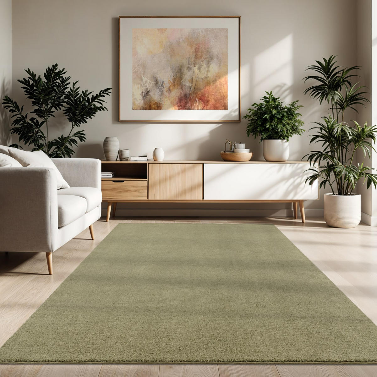 KURZFLORTEPPICH 240/340 cm Cadiz 630 - Hellgrün, Kunststoff (240/340cm) - Paco Home