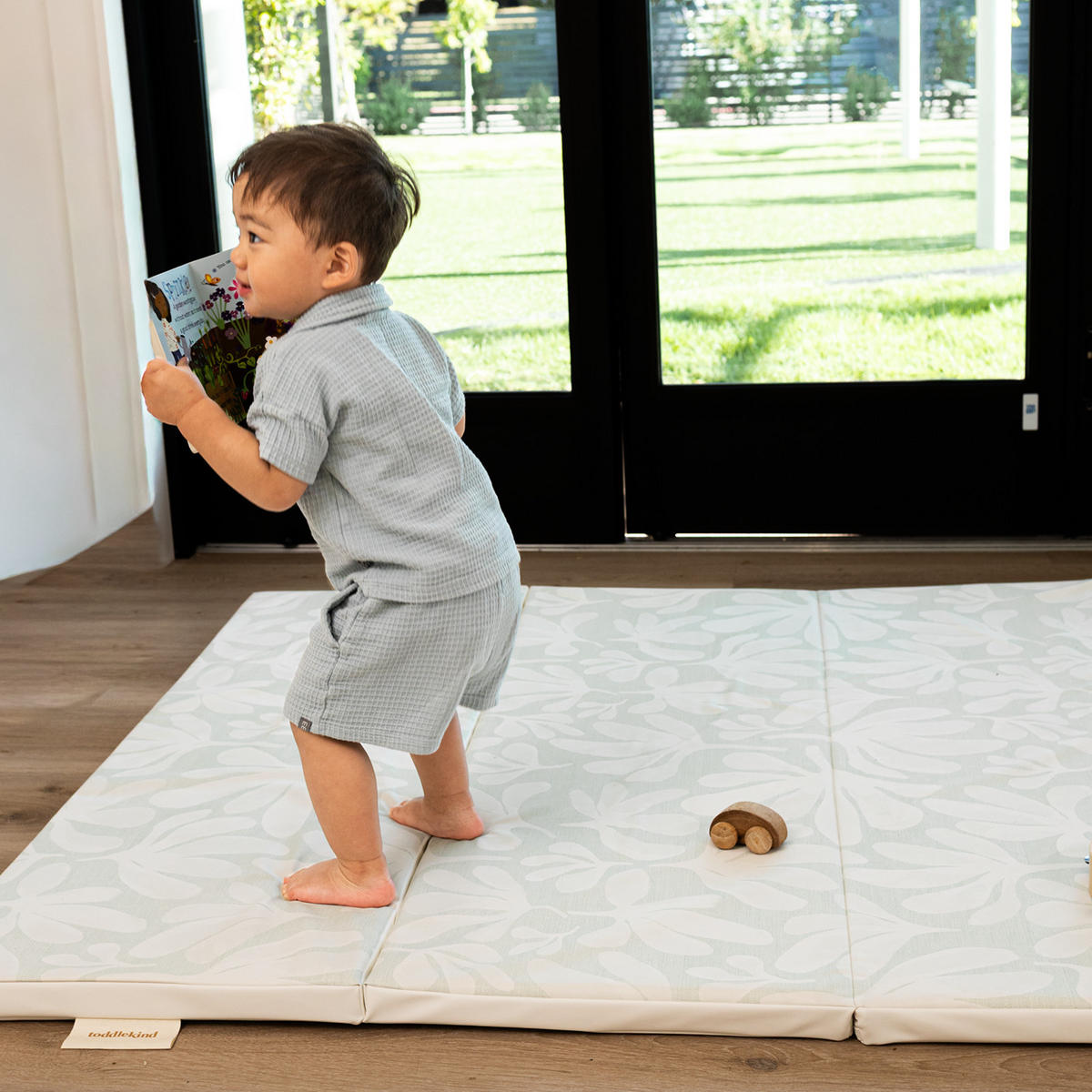 SPIELMATTE Willow Frost grün 122x183 - Grün, Kunststoff (122/183cm)