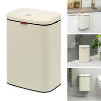 ABFALLEIMER 6 Liter, beige - Creme, Metall (22.5/31/16.5cm) - eluno