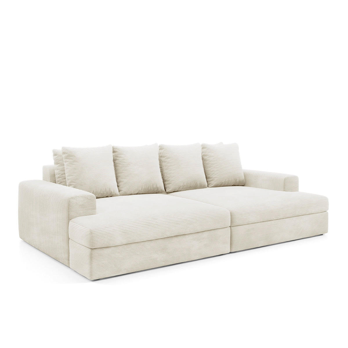 SOFA Paola 3 Sitzplätze Weiß - Weiß, Holz (272/86/167cm) - Petits-meubles