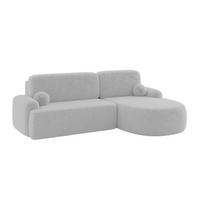 ECKSOFA mit Schlaffunktion und Bettkasten LIRA-L - 264x172x89 Hellgrau - Hellgrau, Holzwerkstoff/Textil (172/264cm) - ALTDECOR