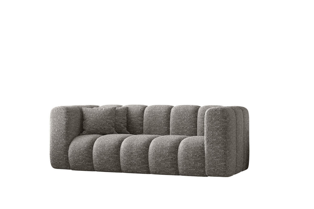 COUCH Sofa, Zweisitzer-Sofa Grand Modular Stoff Haga Grau - Grau, Holz (197/70/91cm) - Kaiser Möbel