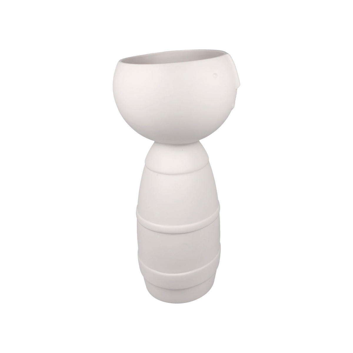VASE "KLAUS" Studio 8 Vultus weiß 30 cm - Weiß, Keramik (30cm) - Goebel