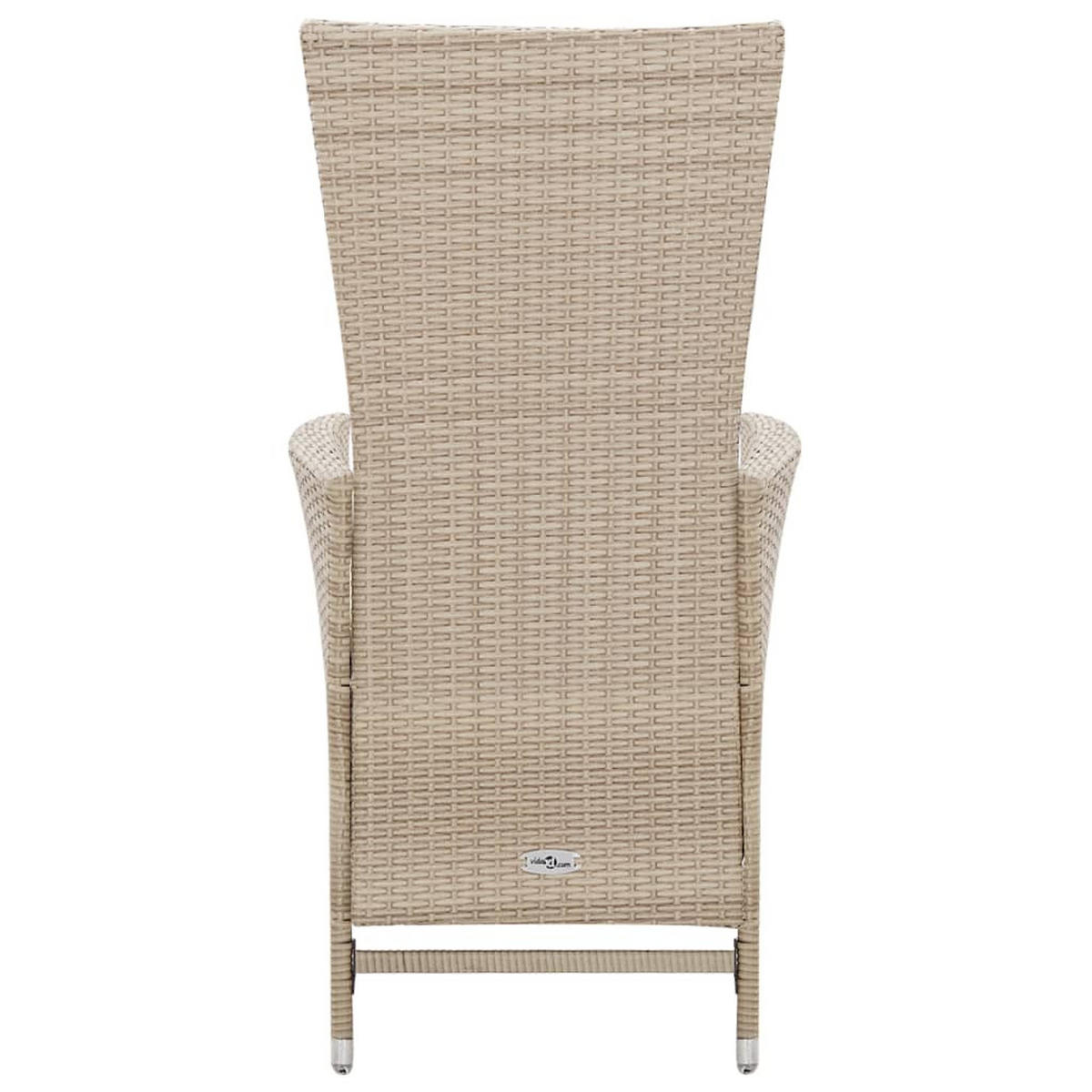 GARTENTISCHGRUPPE mit Auflagen und 150 cm Tisch, aus Poly Rattan, Beige, 7-teiliges Set - Beige, Kunststoff - vidaXL