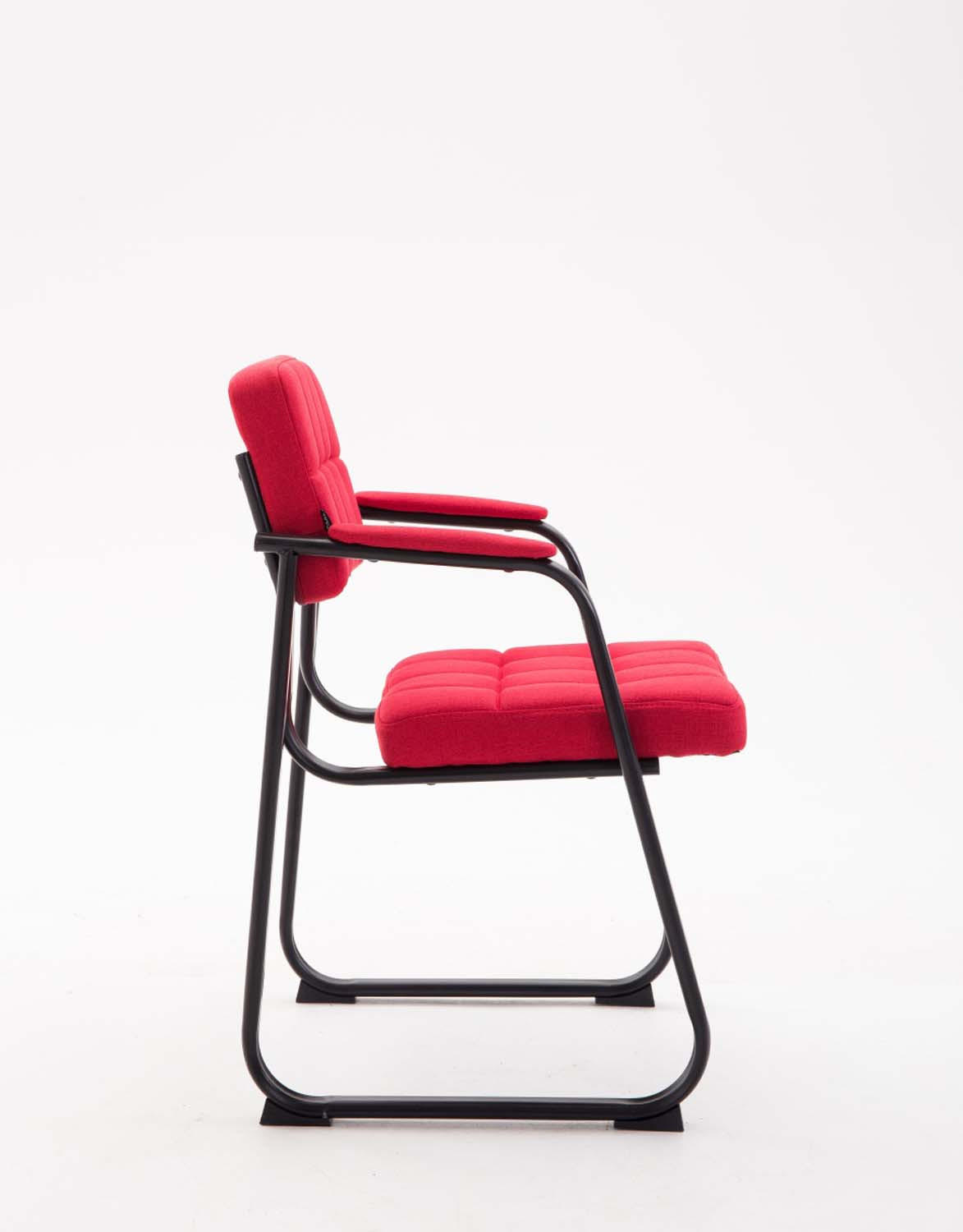 ARMLEHNENSTUHL Stoff rot - Rot, Textil/Metall (59/84/58cm) - CLP