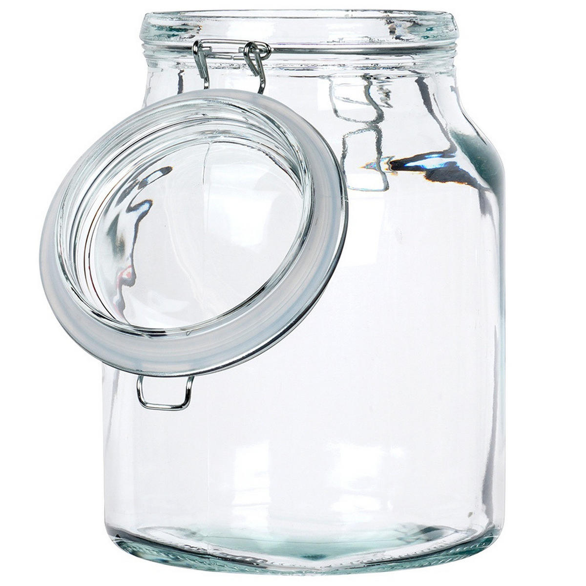 VORRATSGLAS Irma Clipverschluss 3,4 l Transparent - Transparent, Glas (3.4L) - Orion 