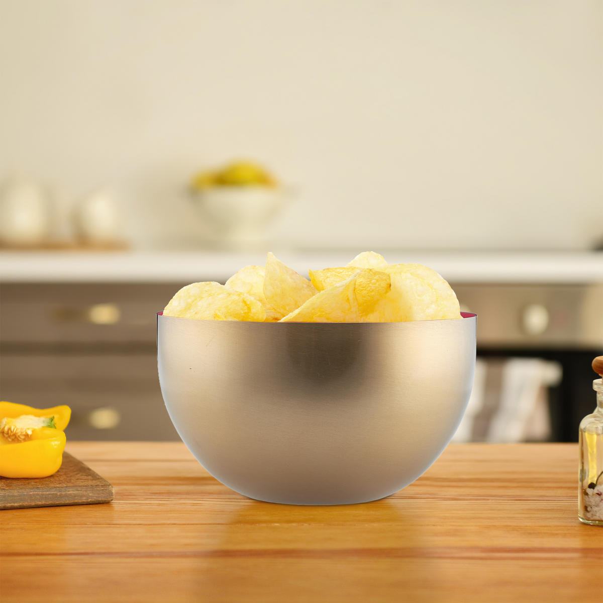 SALATSCHÜSSEL - Multicolor, Metall (20/20/10.5cm) - Relaxdays