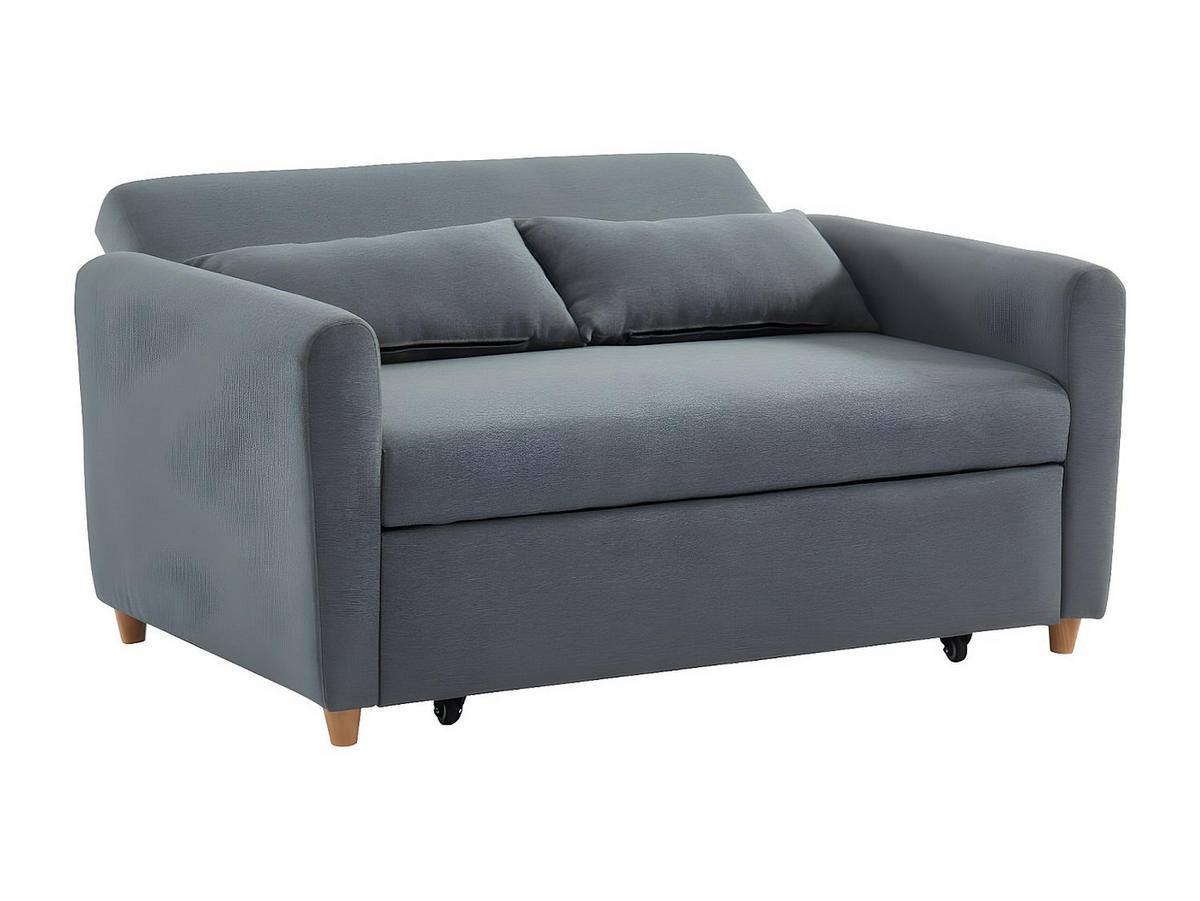 SCHLAFSOFA 2-Sitzer - Stoff - Grau - AYLA - Grau, Textil (140/86/87cm) - Vente-Unique