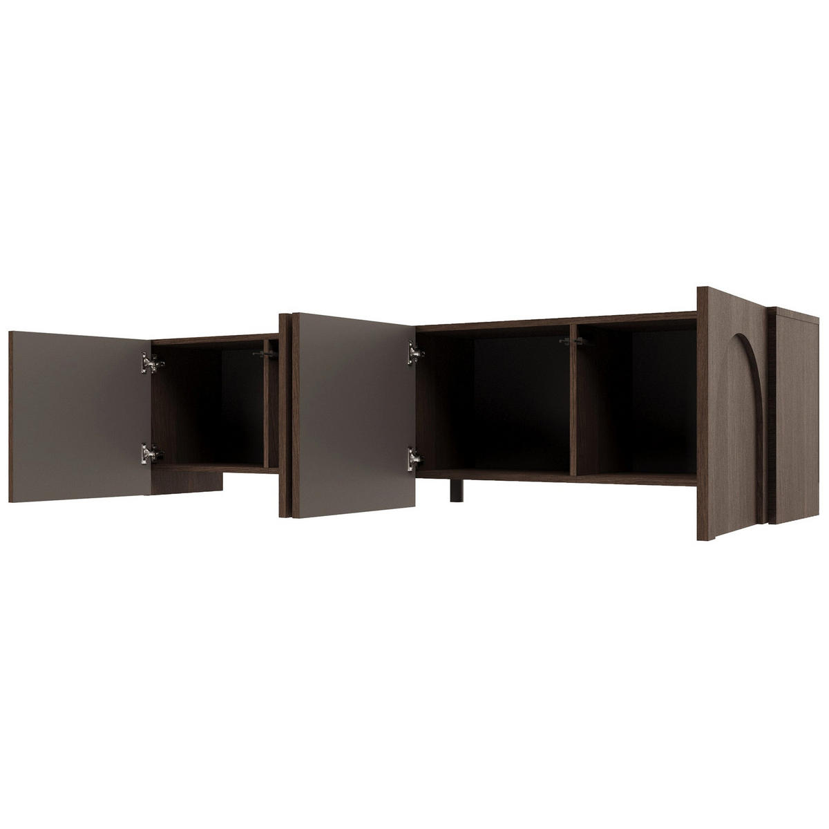 TV stolek Arkadia, dub, 200 cm - tmavě hnědá, kompozitní dřevo (200/49/35cm) - Selsey