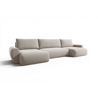 WOHNLANDSCHAFT Galan Mit Schlaffunktion - Weiß, Holzwerkstoff/Textil (397/70/153cm) - Fun Möbel