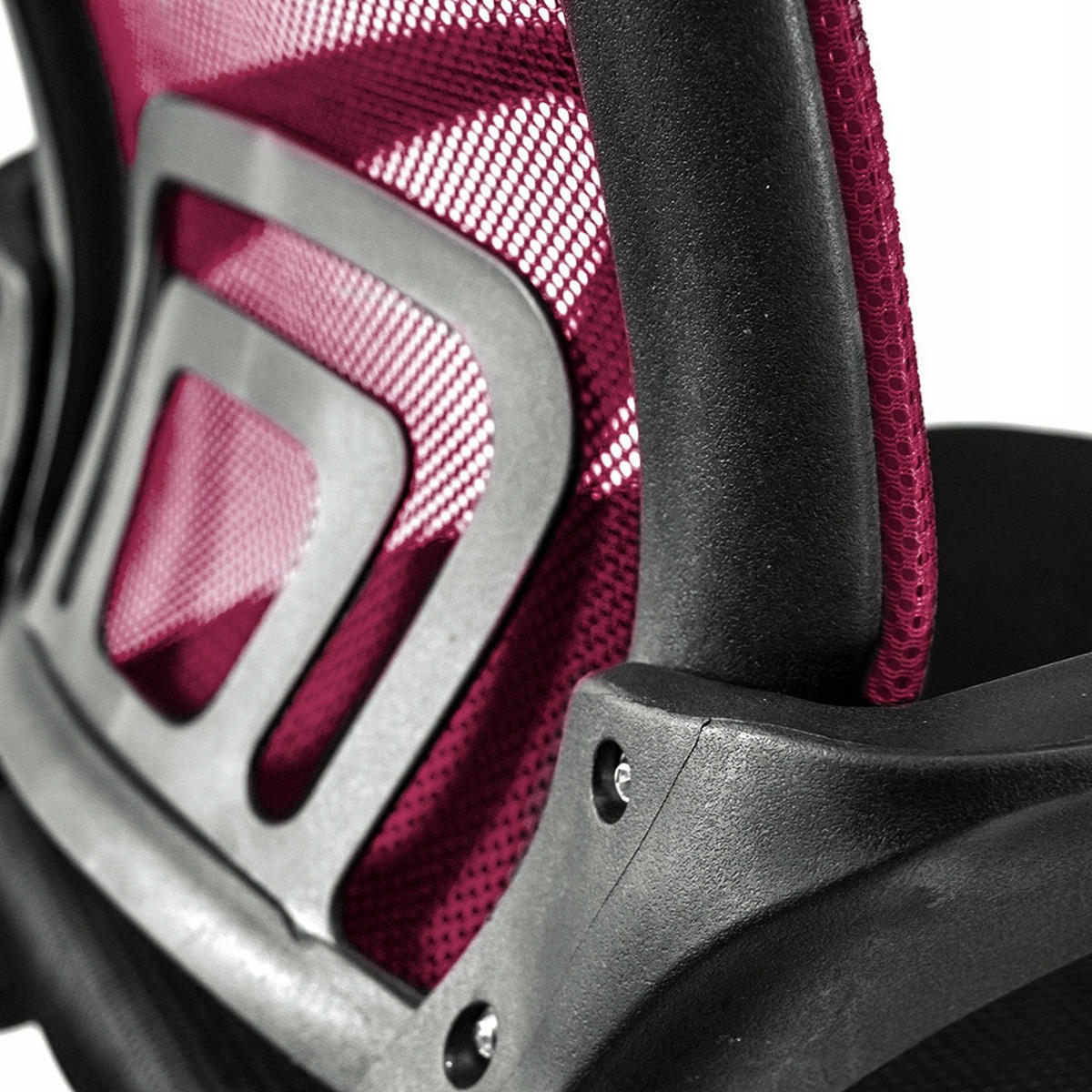 DREHSTUHL Smart -schwarz/burgund - Rot/Schwarz, Kunststoff (64/91/54cm) - JuMi