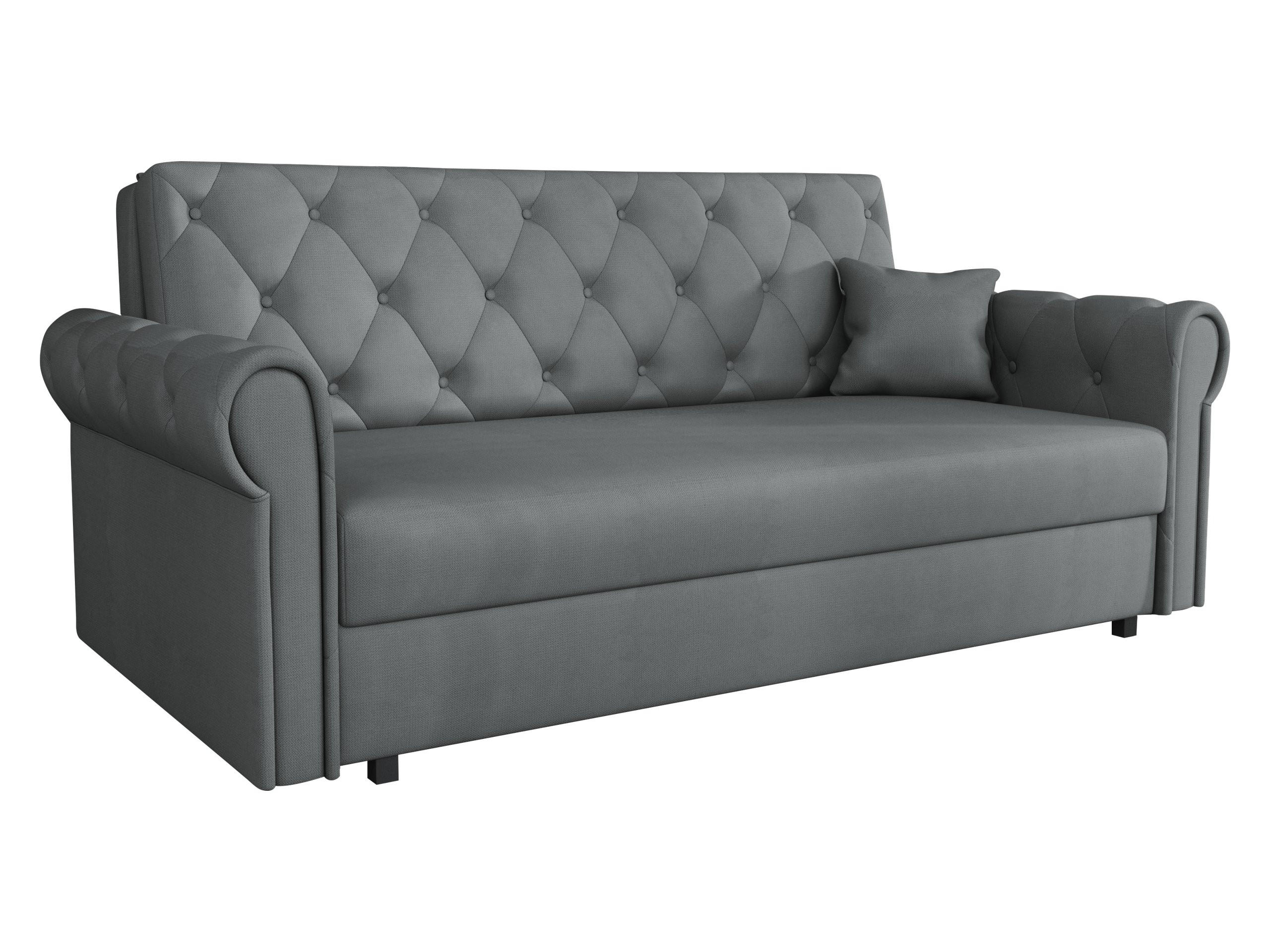 SCHLAFSOFA Viva Roma IV - Schwarz/Graphitfarben, Holz/Textil (188/85/98cm) - MIRJAN24