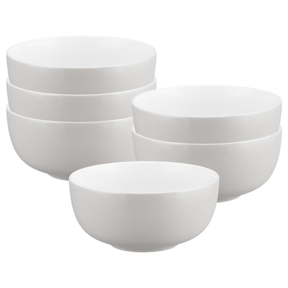 MÜSLISCHALEN Liberty Pure Colors New Grey ø 15 cm 6er Set - Grau, Keramik (15cm) - Seltmann Weiden