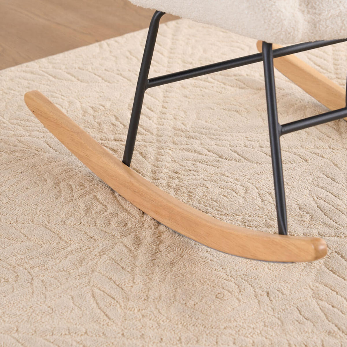 STUHL NARA - Bouclé Weiß - Weiß, Kunststoff (95/88/68cm) - Home Deluxe
