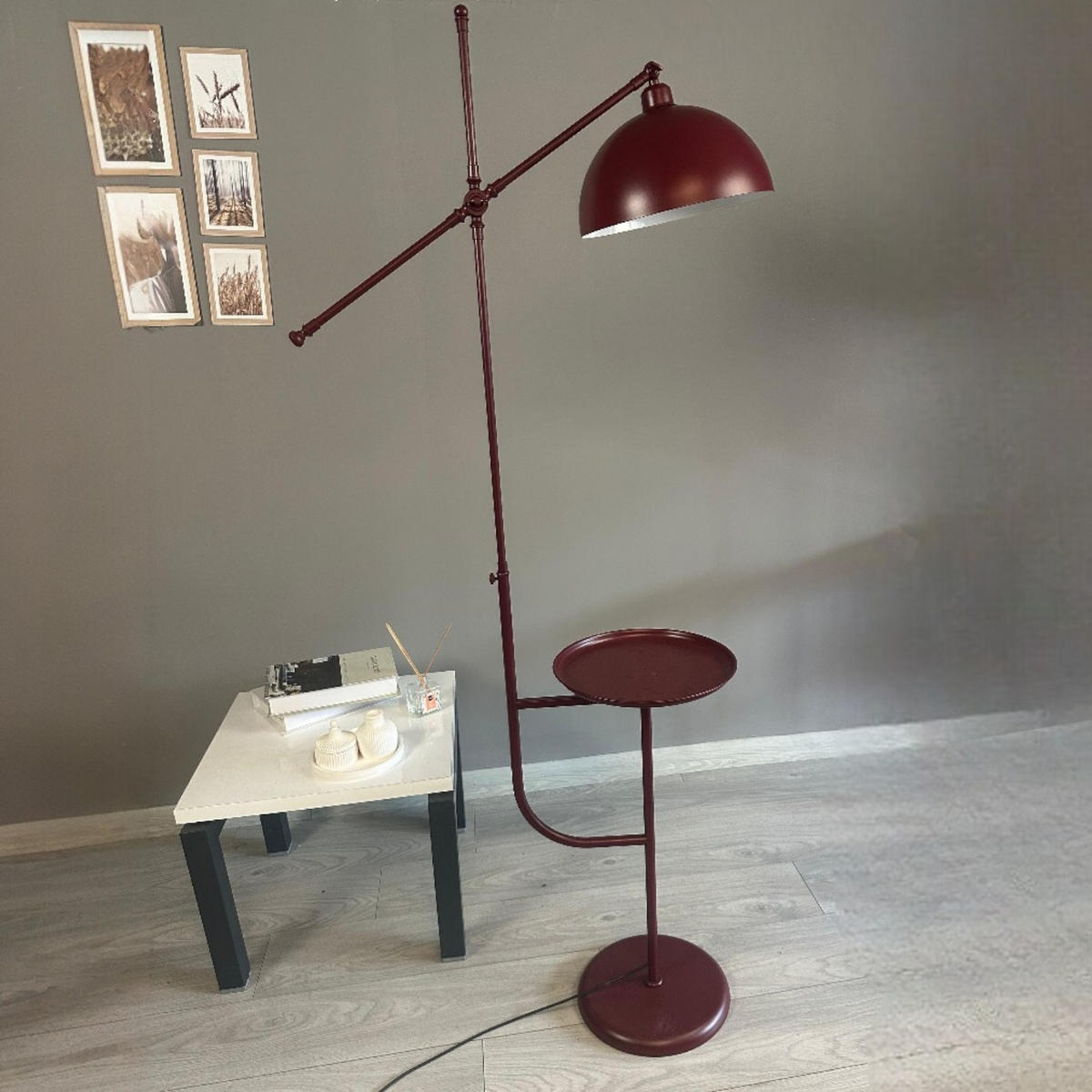 STEHLAMPE Raxon 165 Cm - Bordeaux, Metall (30/30/165cm) - Bamyum