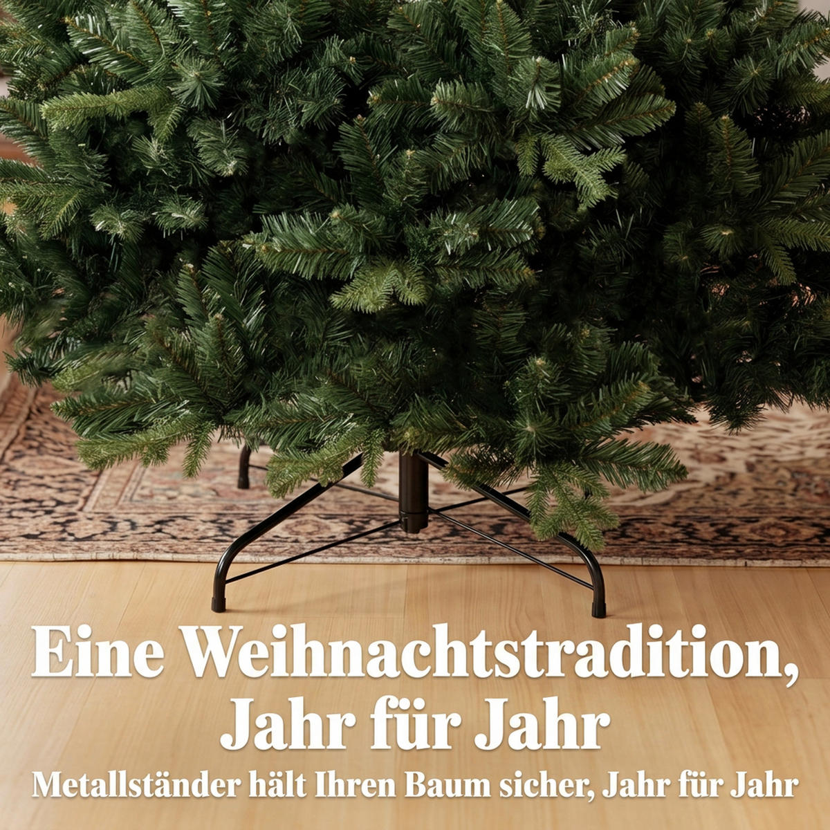 WEIHNACHTSBAUM PE PVC Grün - Grün, Kunststoff (180cm) - HOMCOM