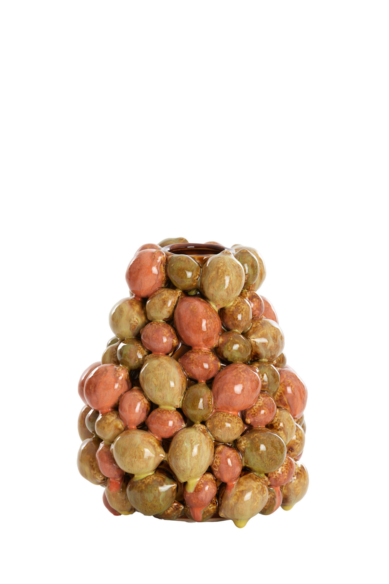 VASE Zitrusbraun Ø19/21 cm - Dunkelorange/Braun, Keramik (21cm) - Light & Living
