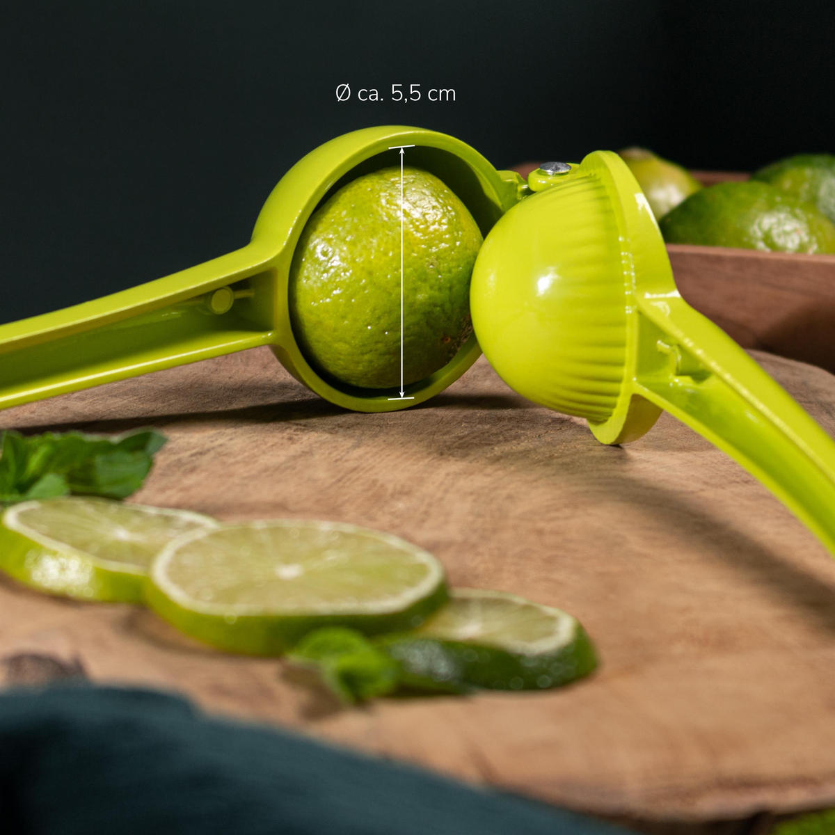 LIMETTENPRESSE, grün, Zink - Grün, Metall (6cm) - bremermann