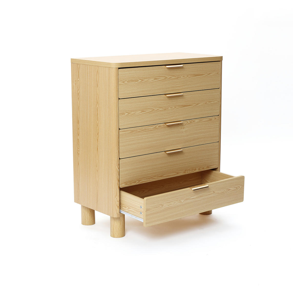 KOMMODE Modern mit 5 Schubladen, Holz | B80 x T40 x H95 cm - Braun, Holzwerkstoff (80/95/40cm) - Hometopia