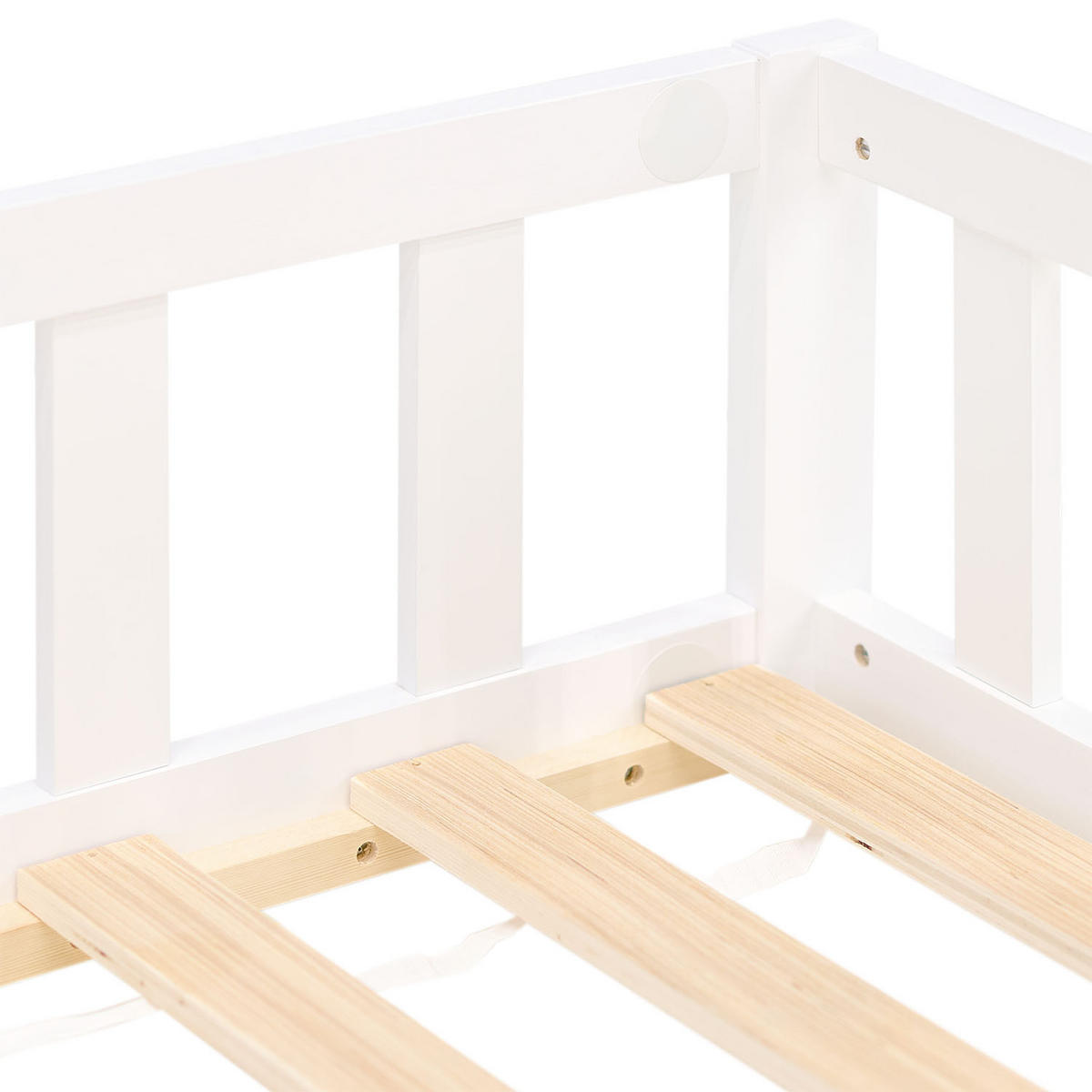 BODENBETT weiß 90/200 cm - Weiß, Holz (90/200cm) - Homestyle4u