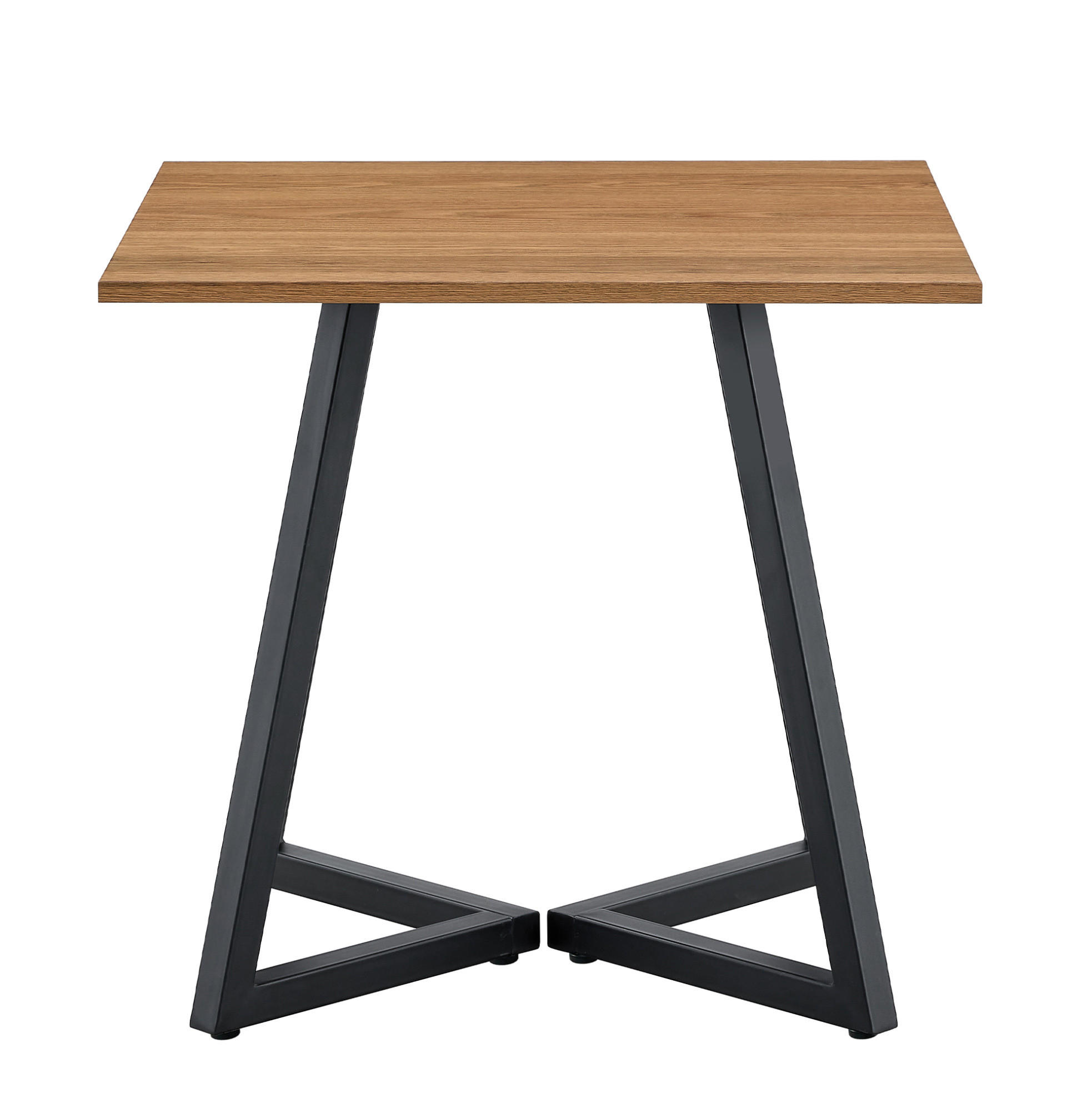 QUADRATISCHER Esstisch 80/80/75 cm in Braun/Schwarz – platzsparend für 4 Personen - Schwarz, Holzwerkstoff (80/80/75cm) - BEAOK