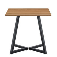 QUADRATISCHER Esstisch 80/80/75 cm in Braun/Schwarz – platzsparend für 4 Personen - Schwarz, Holzwerkstoff (80/80/75cm) - BEAOK