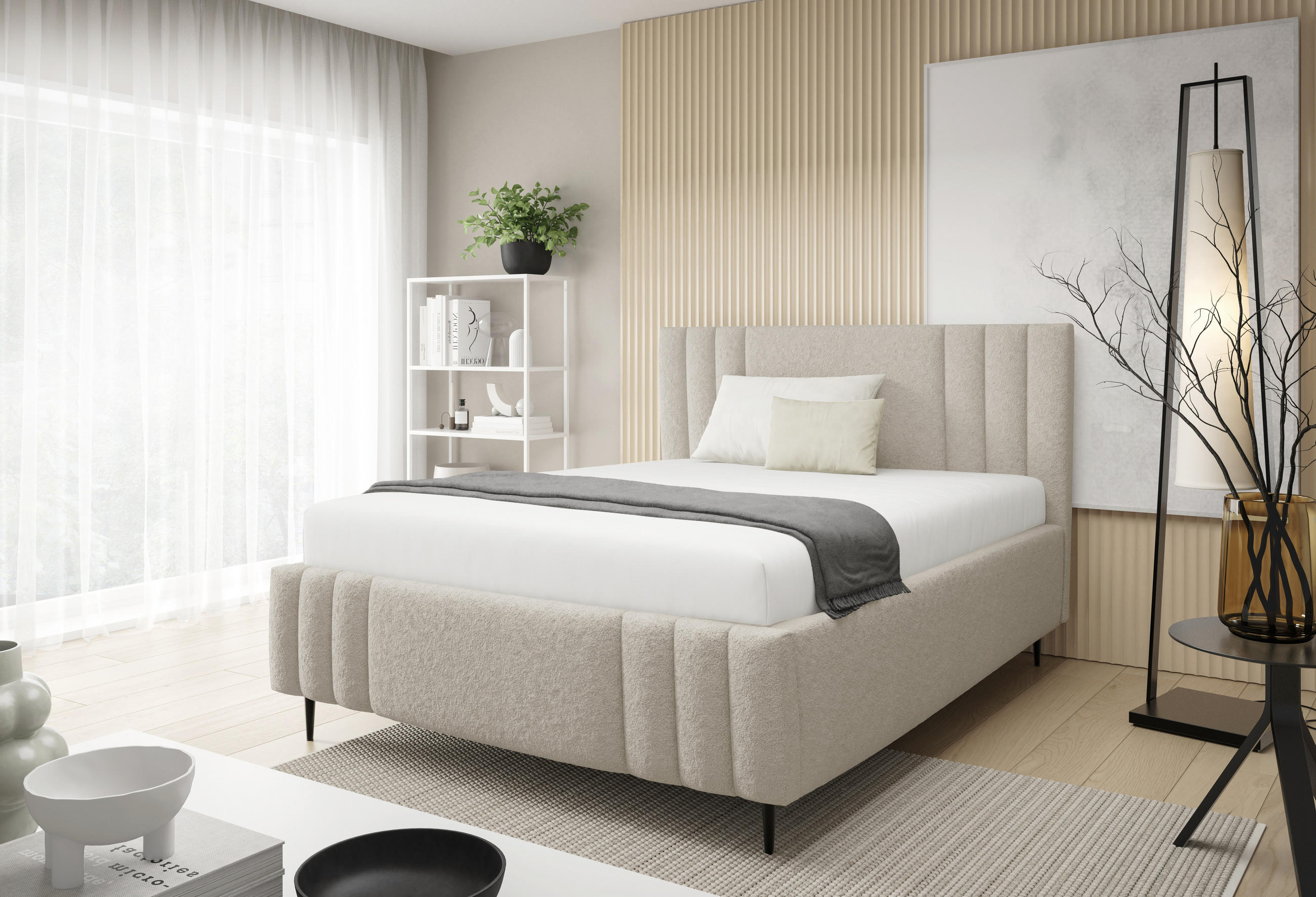 Furnistar Polsterbett Beige 180x200 cm